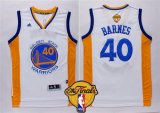 Wholesale Cheap Men's Golden State Warriors #40 Harrison Barnes White 2017 The NBA Finals Patch Jersey
