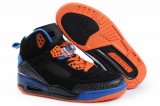 Wholesale Cheap Womens Jordan 3.5 Spizike Shoes Black/Blue/Orange