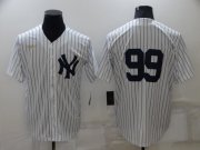 Wholesale Cheap Men's New York Yankees #99 Aaron Judge No Name White Throwback Stitched MLB Cool Base Nike Jersey