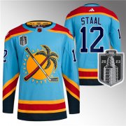 Wholesale Cheap Men's Florida Panthers #12 Eric Staal Blue 2023 Stanley Cup Final Reverse Retro Stitched Jersey