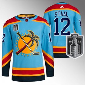 Wholesale Cheap Men\'s Florida Panthers #12 Eric Staal Blue 2023 Stanley Cup Final Reverse Retro Stitched Jersey