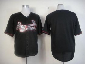 Wholesale Cheap Cardinals Blank Black Fashion Stitched MLB Jersey