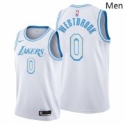 Wholesale Cheap Men Lakers Russell Westbrook 2021 trade white city edition jersey