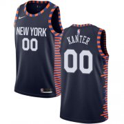 Wholesale Cheap Nike Knicks #00 Enes Kanter Navy NBA Swingman City Edition 2018-19 Jersey