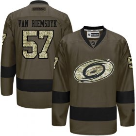 Wholesale Cheap Adidas Hurricanes #57 Trevor Van Riemsdyk Green Salute to Service Stitched NHL Jersey