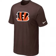 Wholesale Cheap Nike Cincinnati Bengals Sideline Legend Authentic Logo Dri-FIT NFL T-Shirt Brown