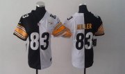 Wholesale Cheap Nike Steelers #83 Heath Miller Black/White Women's Stitched NFL Elite Split Jersey