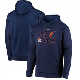Wholesale Cheap Houston Astros Majestic 2019 World Series Bound Authentic Collection Dugout Pullover Hoodie Navy