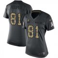 Wholesale Cheap Nike Browns #81 Austin Hooper Black Women's Stitched NFL Limited 2016 Salute to Service Jersey