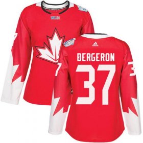 Wholesale Cheap Team Canada #37 Patrice Bergeron Red 2016 World Cup Women\'s Stitched NHL Jersey