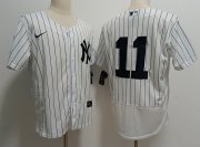 Wholesale Cheap Men's New York Yankees #11 Anthony Volpe White Stitched Flex Base Nike Jersey