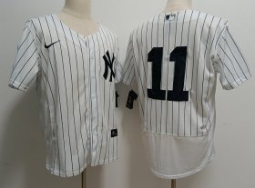 Wholesale Cheap Men\'s New York Yankees #11 Anthony Volpe White Stitched Flex Base Nike Jersey