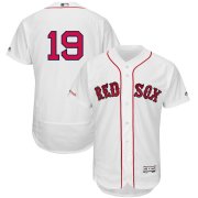 Wholesale Cheap Boston Red Sox #19 Jackie Bradley Jr. Majestic Home Authentic Collection Flex Base Player Jersey White