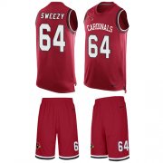 Wholesale Cheap Nike Cardinals #64 J.R. Sweezy Red Team Color Men's Stitched NFL Limited Tank Top Suit Jersey
