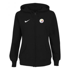 Wholesale Cheap Nike Pittsburgh Steelers Ladies Tailgater Full Zip Hoodie Black
