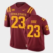 Wholesale Cheap Men Iowa State Cyclones #23 Mike Rose College Football Cardinal Replica Jersey