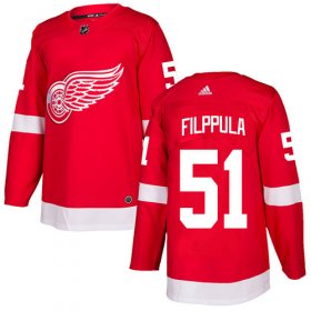 Wholesale Cheap Adidas Red Wings #51 Valtteri Filppula Red Home Authentic Stitched NHL Jersey