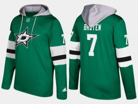 Wholesale Cheap Stars #7 Neal Broten Green Name And Number Hoodie