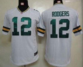 Wholesale Cheap Nike Packers #12 Aaron Rodgers White Youth Stitched NFL Elite Jersey