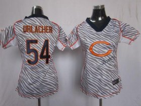 Wholesale Cheap Nike Bears #54 Brian Urlacher Zebra Women\'s Stitched NFL Elite Jersey