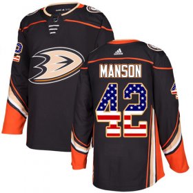 Wholesale Cheap Adidas Ducks #42 Josh Manson Black Home Authentic USA Flag Stitched NHL Jersey
