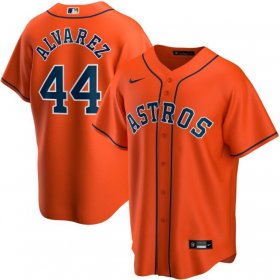 Wholesale Cheap Men\'s Houston Astros Orange #44 Yordan Alvarez Cool Base Stitched MLB Jersey