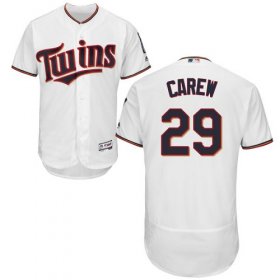 Wholesale Cheap Twins #29 Rod Carew White Flexbase Authentic Collection Stitched MLB Jersey