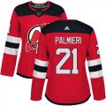 Wholesale Cheap Adidas Devils #21 Kyle Palmieri Red Home Authentic Women's Stitched NHL Jersey