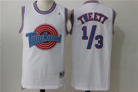Wholesale Cheap Tune Squad 1 3 Tweety White Stitched Movie Jersey