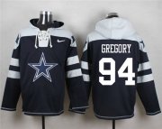 Wholesale Cheap Nike Cowboys #94 Randy Gregory Navy Blue Player Pullover NFL Hoodie