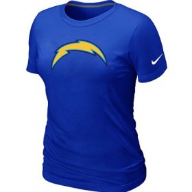 Wholesale Cheap Women\'s Nike Los Angeles Chargers Logo NFL T-Shirt Blue