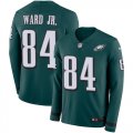 Wholesale Cheap Nike Eagles #84 Greg Ward Jr. Green Team Color Men's Stitched NFL Limited Therma Long Sleeve Jersey