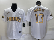 Wholesale Men's San Diego Padres #13 Manny Machado White 2022 All Star Stitched Cool Base Nike Jersey