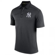 Wholesale Cheap Men's New York Yankees Nike Anthracite Authentic Collection Dri-FIT Elite Polo