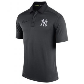 Wholesale Cheap Men\'s New York Yankees Nike Anthracite Authentic Collection Dri-FIT Elite Polo