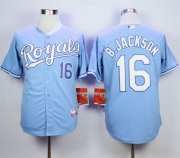 Wholesale Cheap Royals #16 Bo Jackson Light Blue 1985 Turn Back The Clock Stitched MLB Jersey