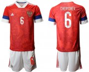 Wholesale Cheap Men 2021 European Cup Russia red home 6 Soccer Jerseys