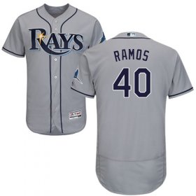 Wholesale Cheap Rays #40 Wilson Ramos Grey Flexbase Authentic Collection Stitched MLB Jersey