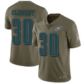Wholesale Cheap Nike Eagles #30 Corey Clement Olive Men\'s Stitched NFL Limited 2017 Salute To Service Jersey