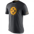 Wholesale Cheap Men's Pittsburgh Steelers Nike Charcoal Team Travel Performance T-Shirt