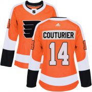 Wholesale Cheap Adidas Flyers #14 Sean Couturier Orange Home Authentic Women's Stitched NHL Jersey