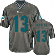 Wholesale Cheap Nike Dolphins #13 Dan Marino Grey Men's Stitched NFL Elite Vapor Jersey