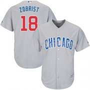 Wholesale Cheap Cubs #18 Ben Zobrist Grey Road Stitched Youth MLB Jersey