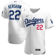 Wholesale Cheap Los Angeles Dodgers #22 Clayton Kershaw Men's Nike White Home 2020 Authentic Player MLB Jersey