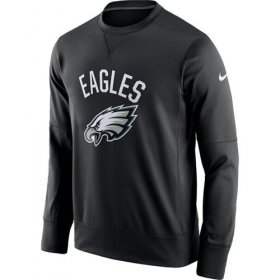 Wholesale Cheap Men\'s Philadelphia Eagles Nike Black Sideline Circuit Performance Sweatshirt