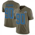 Wholesale Cheap Nike Lions #90 Trey Flowers Olive Men's Stitched NFL Limited 2017 Salute to Service Jersey