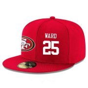 Wholesale Cheap San Francisco 49ers #25 Jimmie Ward Snapback Cap NFL Player Red with White Number Stitched Hat