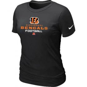 Wholesale Cheap Women\'s Nike Cincinnati Bengals Critical Victory NFL T-Shirt Black