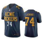 Wholesale Cheap Green Bay Packers #74 Elgton Jenkins Navy Vapor Limited City Edition NFL Jersey