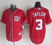 Wholesale Cheap Nationals #3 Michael Taylor Red New Cool Base Stitched MLB Jersey